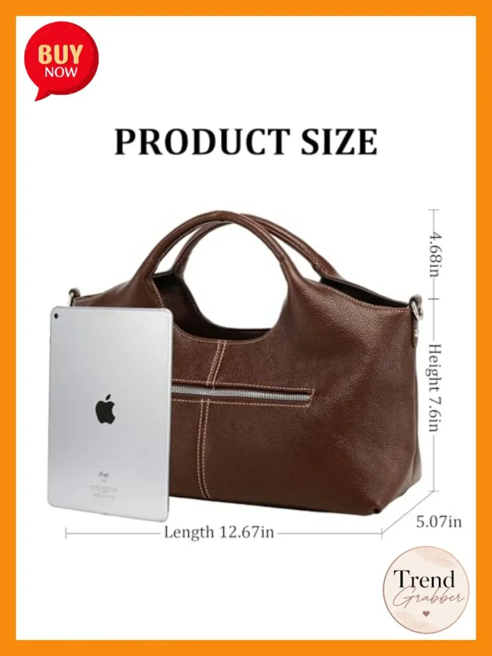 Medium Vegan Leather Satchel Crossbody Hobo Bag with Detachable Strap